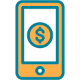 Mobile banking icon.
